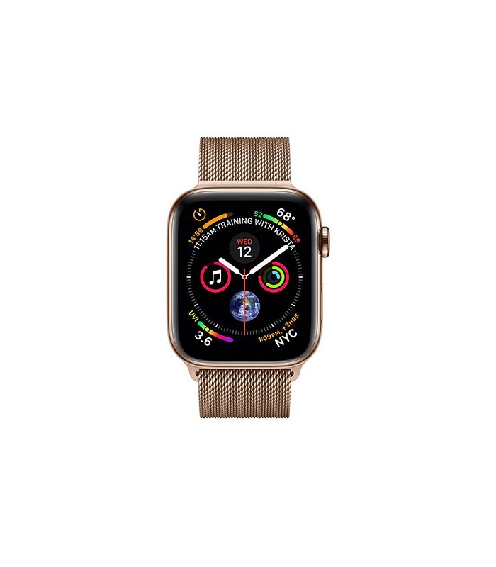 apple watch 4 gold stainless steel case with gold milanese loop